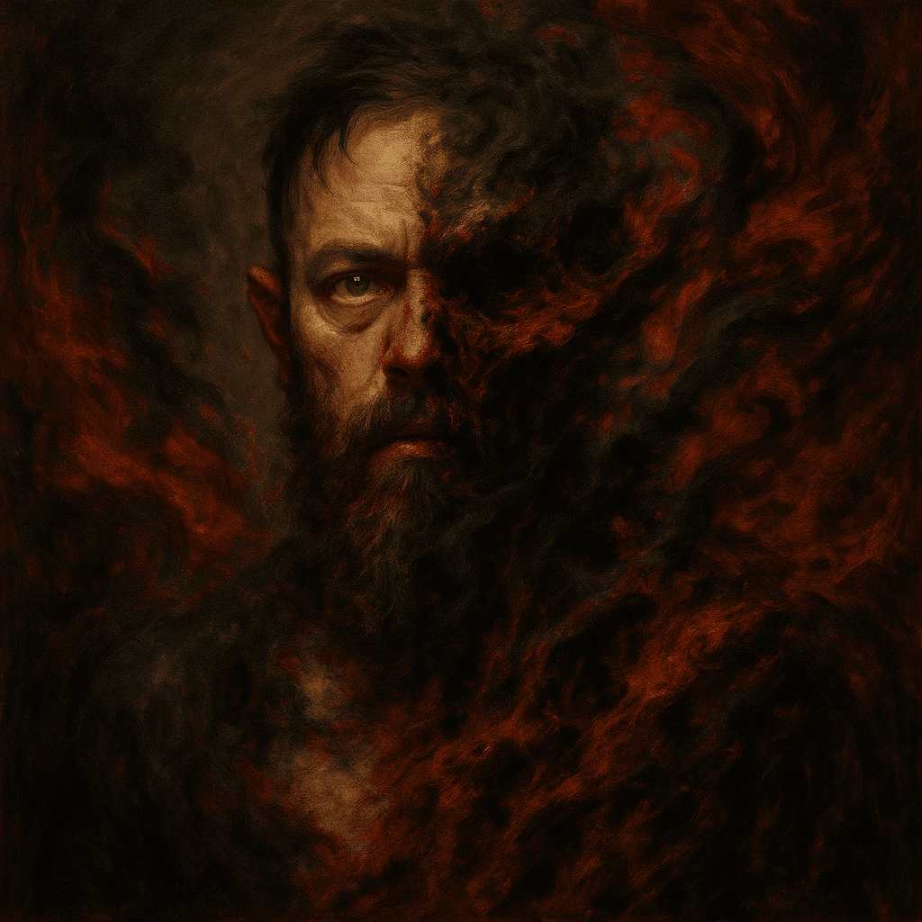 AIBRY artistic portrait with fire
